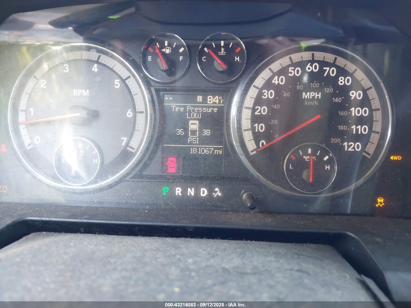 2011 Ram Ram 1500 Slt VIN: 1D7RV1GT9BS666169 Lot: 43216083