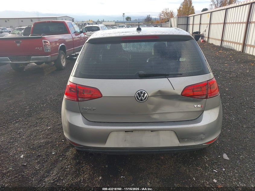 2017 Volkswagen Golf Tsi S 4-Door/Tsi Se 4-Door/Tsi Sel 4-Door/Tsi Wolfsburg Edition 4-Door VIN: 3VW217AU3HM058853 Lot: 43216160