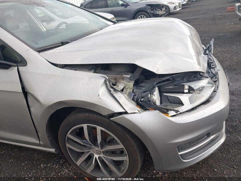 2017 Volkswagen Golf Tsi S 4-Door/Tsi Se 4-Door/Tsi Sel 4-Door/Tsi Wolfsburg Edition 4-Door VIN: 3VW217AU3HM058853 Lot: 43216160