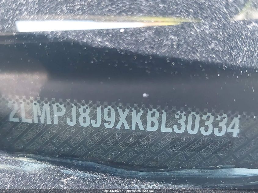 2019 Lincoln Nautilus Standard VIN: 2LMPJ8J9XKBL30334 Lot: 43216277