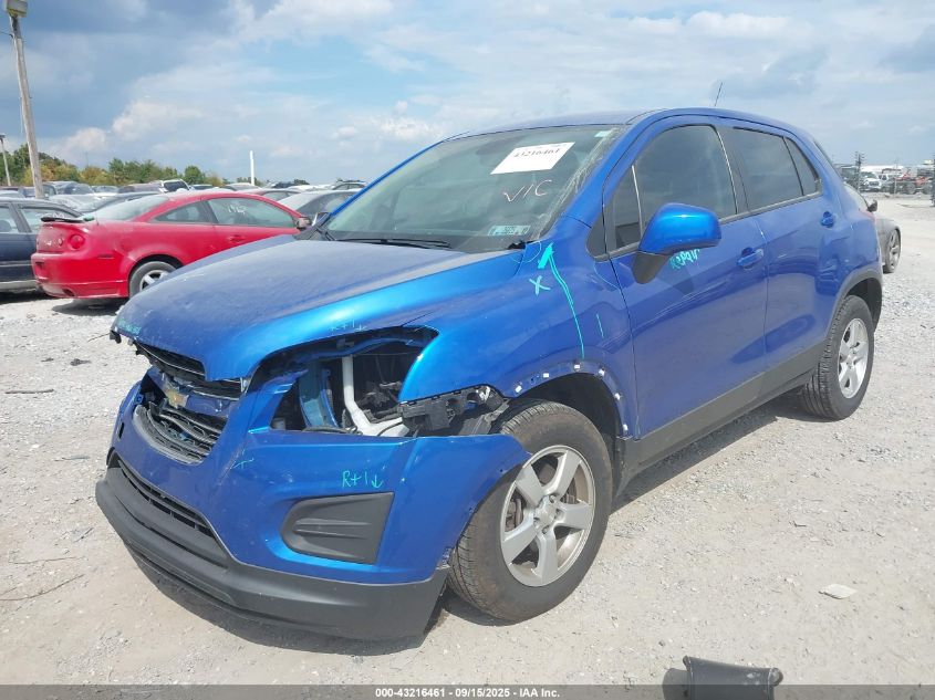 2016 Chevrolet Trax 1Ls VIN: KL7CJNSB8GB563542 Lot: 43216461
