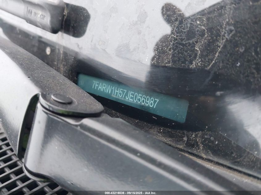 2018 Honda Cr-V Ex VIN: 7FARW1H57JE056987 Lot: 43216536