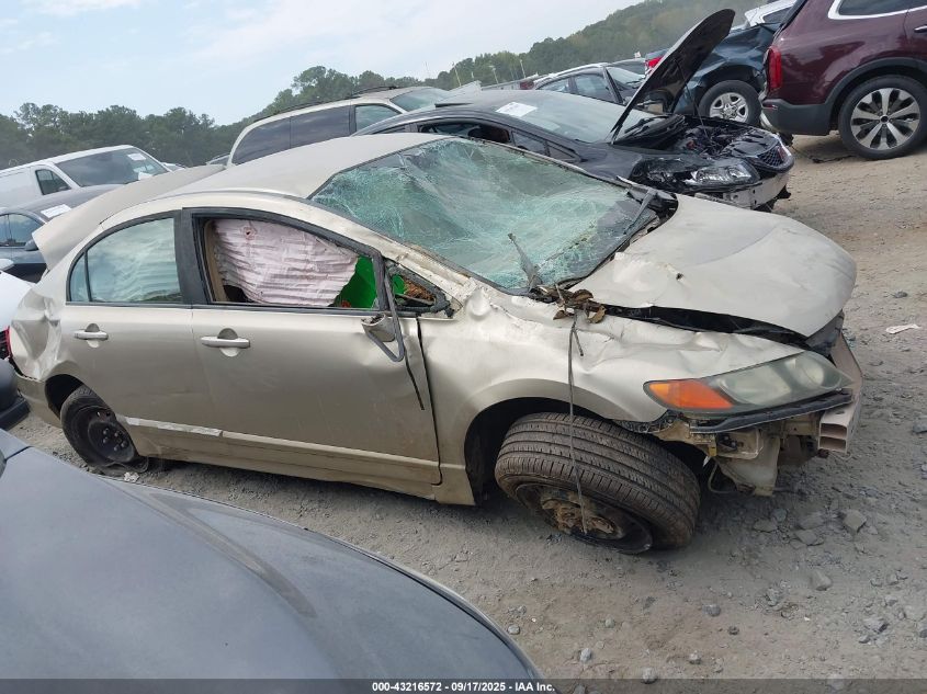 2008 Honda Civic Lx VIN: 1HGFA16508L087006 Lot: 43216572