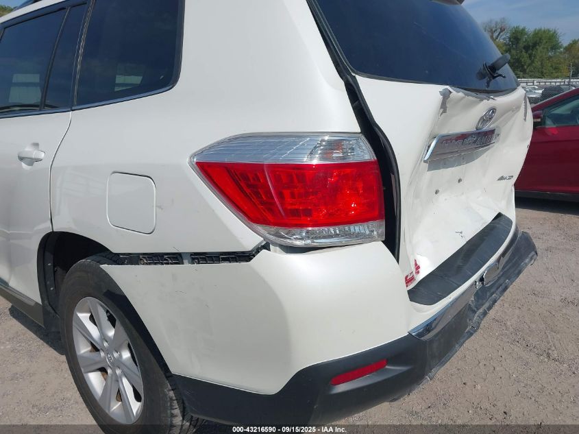 2013 Toyota Highlander Se V6 VIN: 5TDBK3EH4DS279040 Lot: 43216590