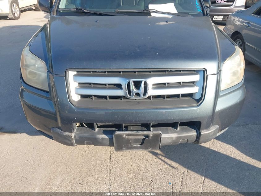 2006 Honda Pilot Ex-L VIN: 5FNYF28736B000213 Lot: 43216667