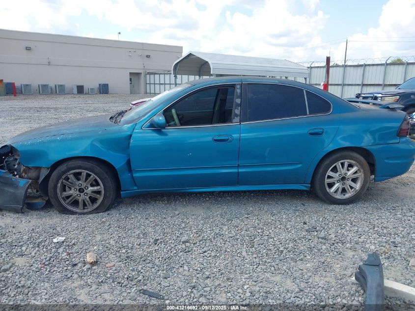 2005 Pontiac Grand Am Se VIN: 1G2NE52E75M250773 Lot: 43216692