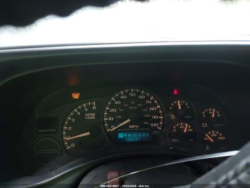 2002 Chevrolet Avalanche 1500 VIN: 3GNEK13TX2G201292 Lot: 43216807