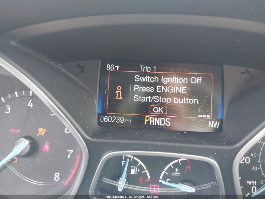 2017 Ford Focus Titanium VIN: 1FADP3J20HL238784 Lot: 43216971