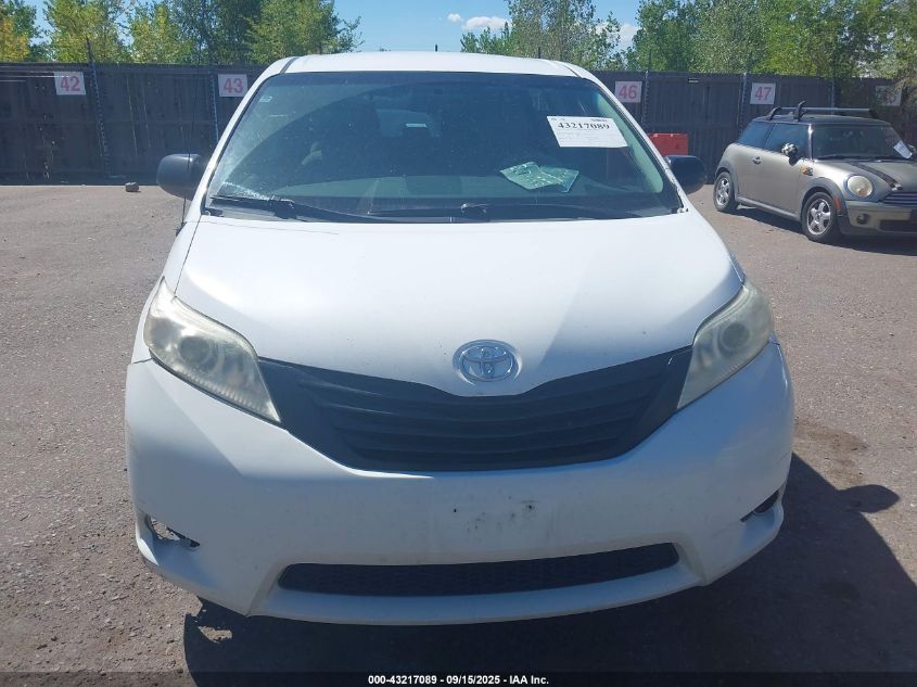 2011 Toyota Sienna Base V6 VIN: 5TDZK3DC3BS020296 Lot: 43217089