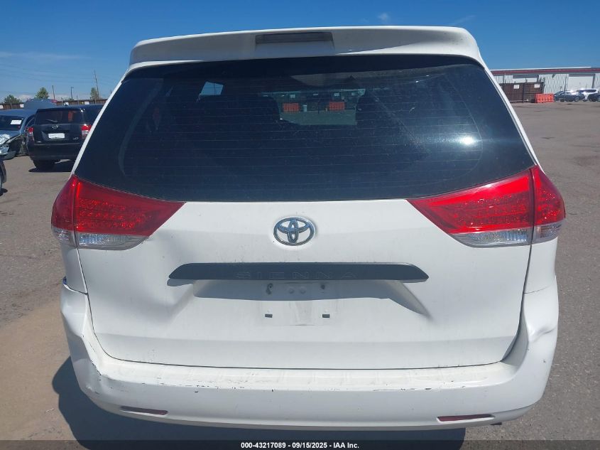 2011 Toyota Sienna Base V6 VIN: 5TDZK3DC3BS020296 Lot: 43217089