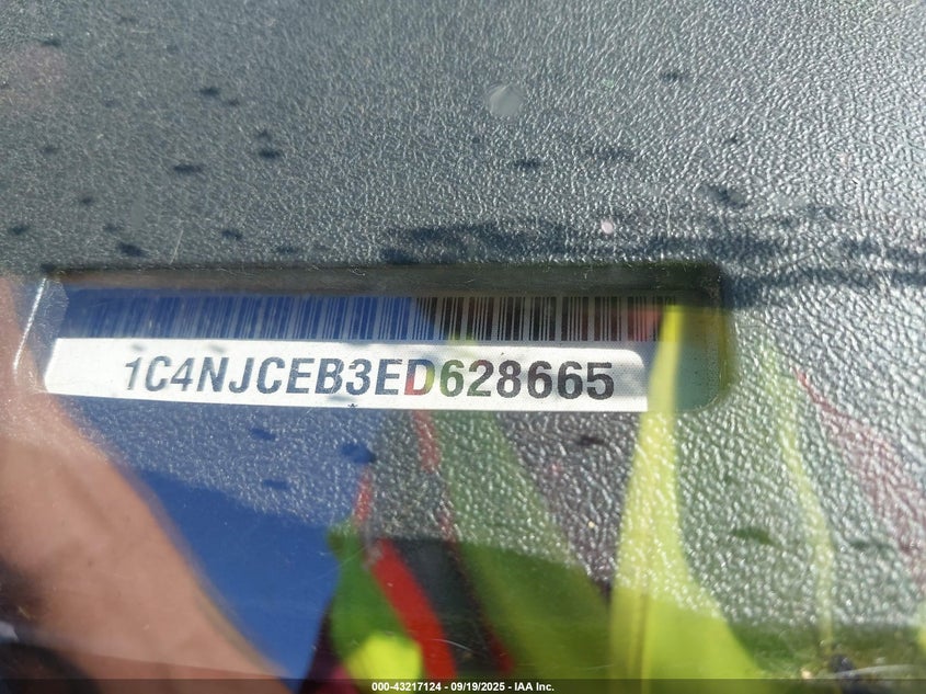 2014 Jeep Compass Latitude VIN: 1C4NJCEB3ED628665 Lot: 43217124