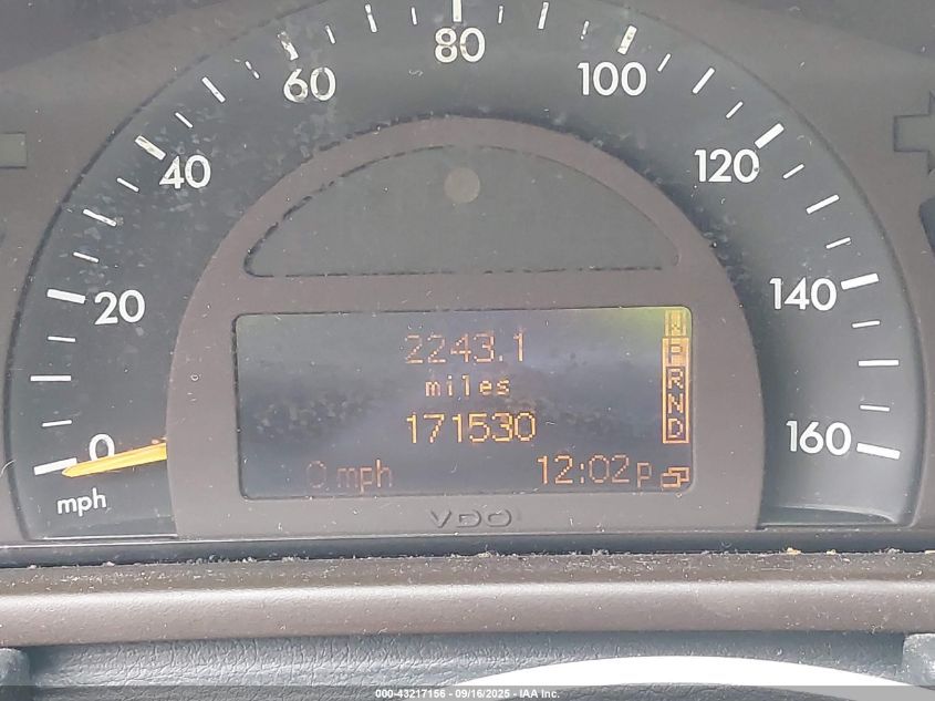 2002 Mercedes-Benz C 320 VIN: WDBRF64J92F160601 Lot: 43217156