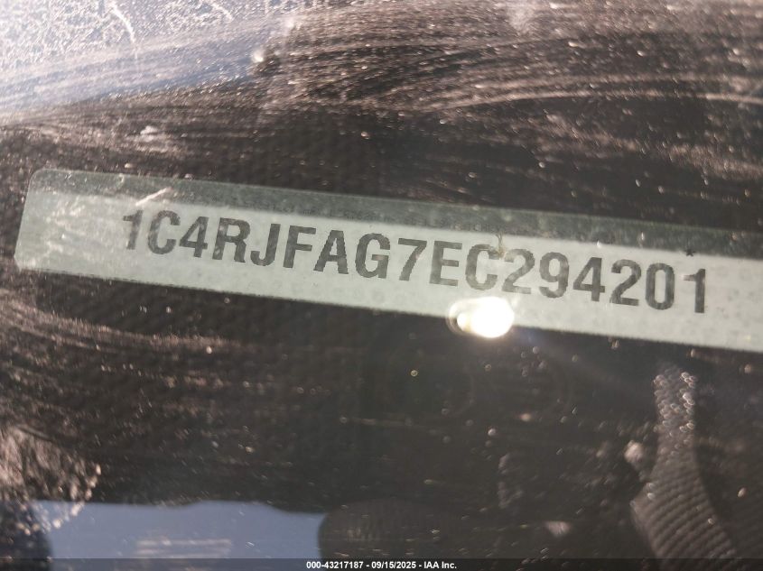 2014 Jeep Grand Cherokee Laredo VIN: 1C4RJFAG7EC294201 Lot: 43217187
