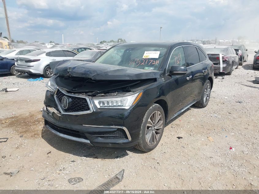 2019 Acura Mdx Tech Pkg VIN: 5J8YD4H52KL005170 Lot: 43217211
