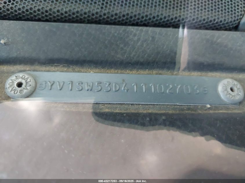 2001 Volvo V70 T5 VIN: YV1SW53D411102703 Lot: 43217253