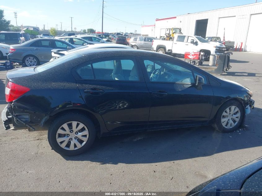 2012 Honda Civic Lx VIN: 19XFB2F56CE384378 Lot: 43217300