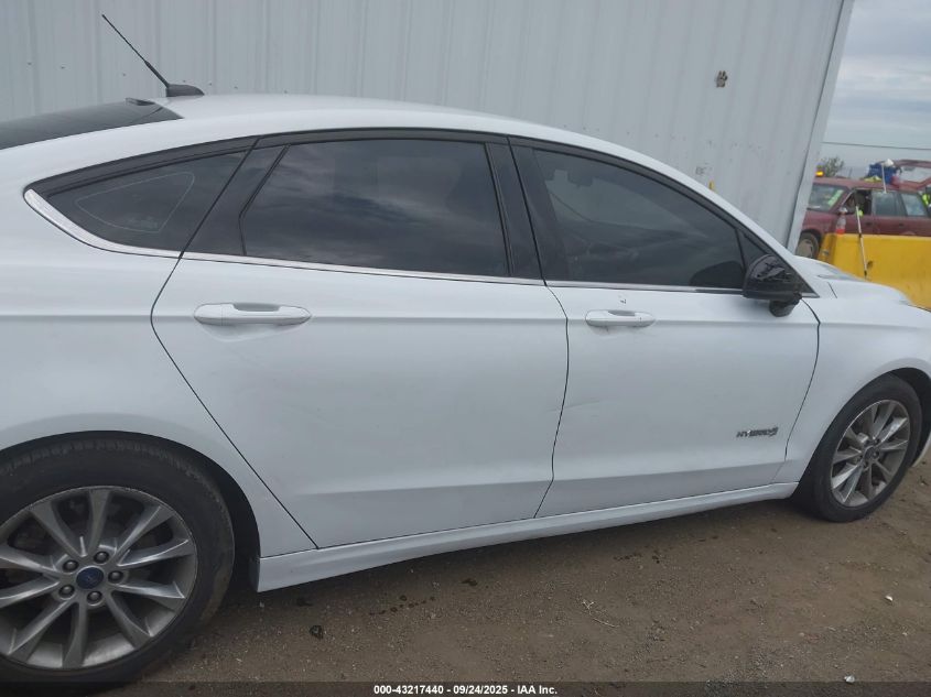 2017 Ford Fusion Hybrid Se VIN: 3FA6P0LU3HR358473 Lot: 43217440
