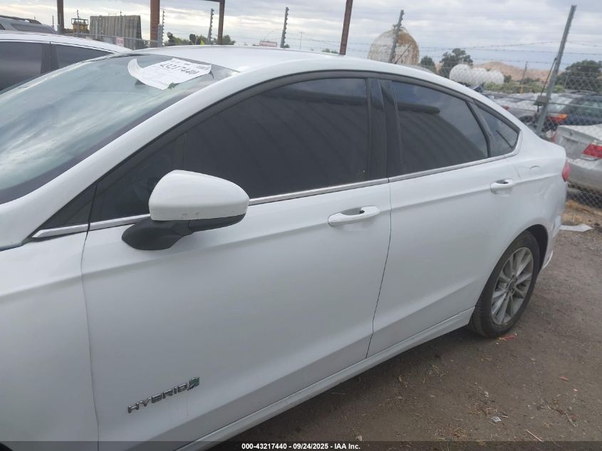 2017 Ford Fusion Hybrid Se VIN: 3FA6P0LU3HR358473 Lot: 43217440