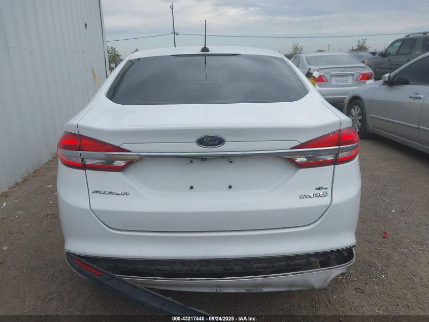 2017 Ford Fusion Hybrid Se VIN: 3FA6P0LU3HR358473 Lot: 43217440