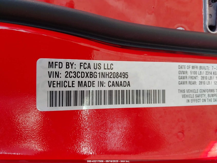 2022 DODGE CHARGER SXT RWD - 2C3CDXBG1NH208495
