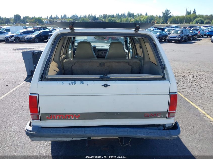 1992 GMC S15 Jimmy VIN: 1GKDT13Z7N2501377 Lot: 43217529