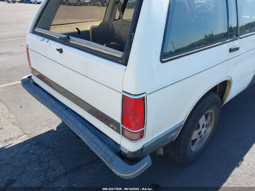 1992 GMC S15 Jimmy VIN: 1GKDT13Z7N2501377 Lot: 43217529