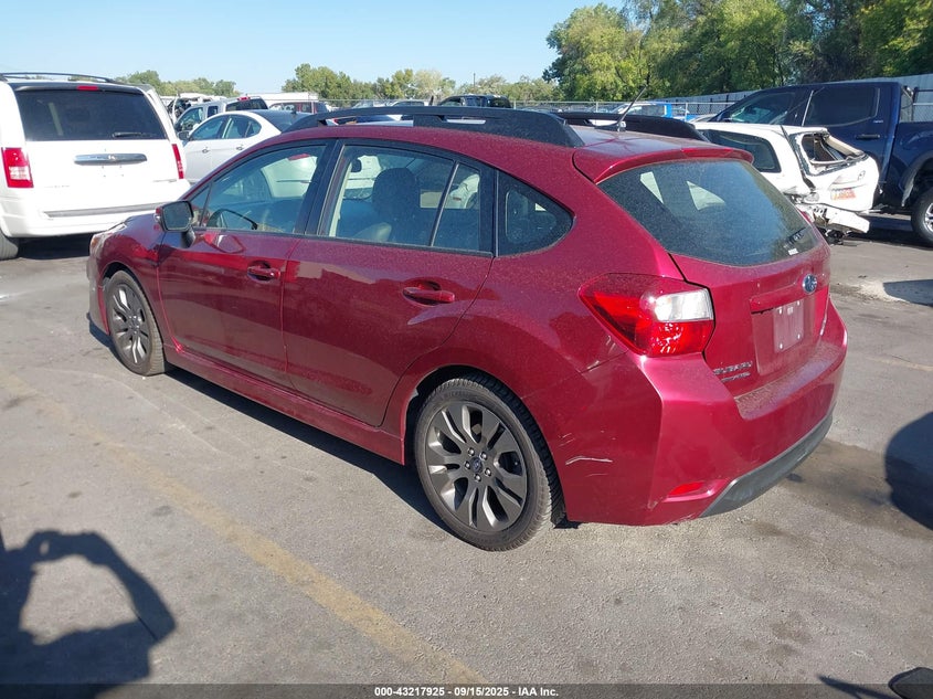 2015 SUBARU IMPREZA 2.0I SPORT LIMITED JF1GPAZ68FH296036