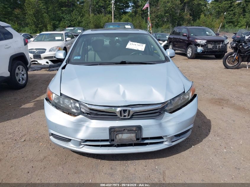 2012 Honda Civic Ex VIN: 2HGFB2F85CH533542 Lot: 43217973