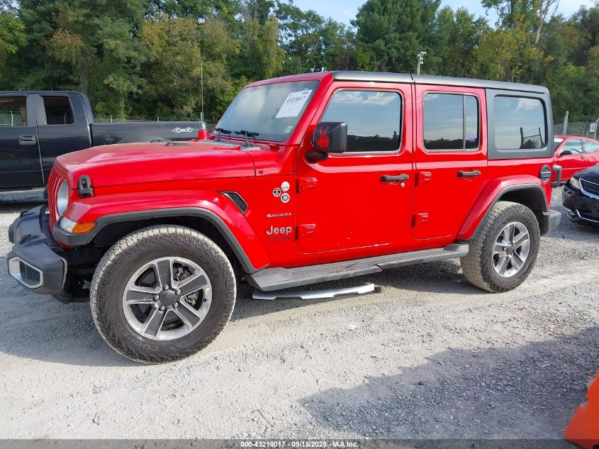 2021 Jeep Wrangler Unlimited Sahara 4X4 VIN: 1C4HJXEN8MW624113 Lot: 43218017