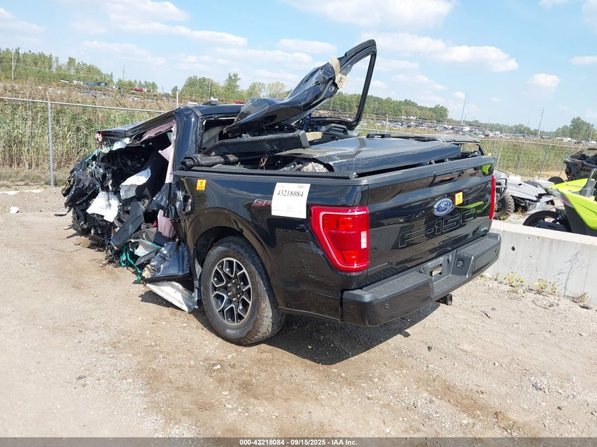 2023 Ford F-150 Xlt black truck gasoline 1FTEW1EP2PFB19742 photo #4