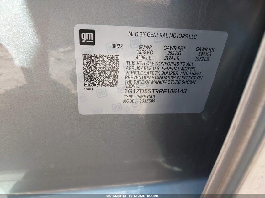 2024 CHEVROLET MALIBU FWD 1LT - 1G1ZD5ST9RF106143