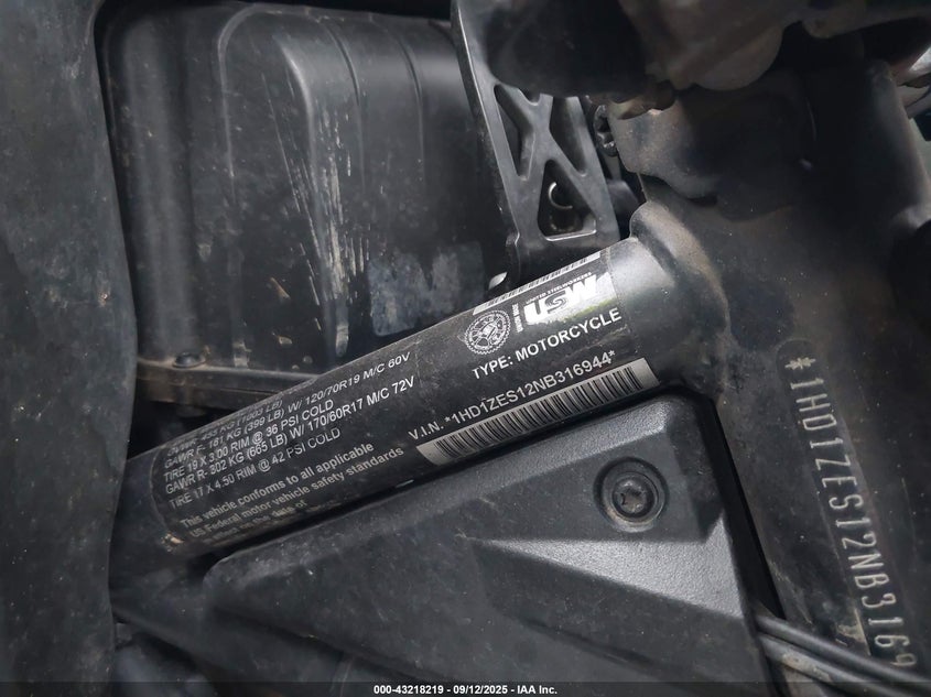 2022 Harley-Davidson Ra1250 S VIN: 1HD1ZES12NB316944 Lot: 43218219