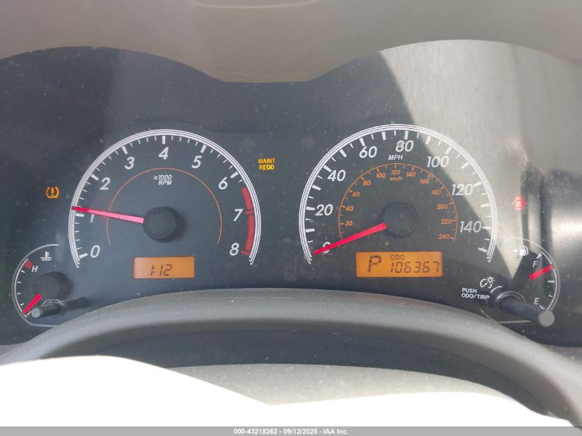 2009 Toyota Corolla Xle VIN: 2T1BU40E89C155558 Lot: 43218362