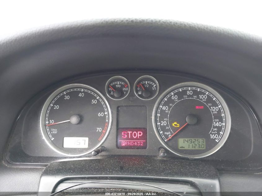 2003 Volkswagen Passat Gl VIN: WVWND63B93E126309 Lot: 43218418