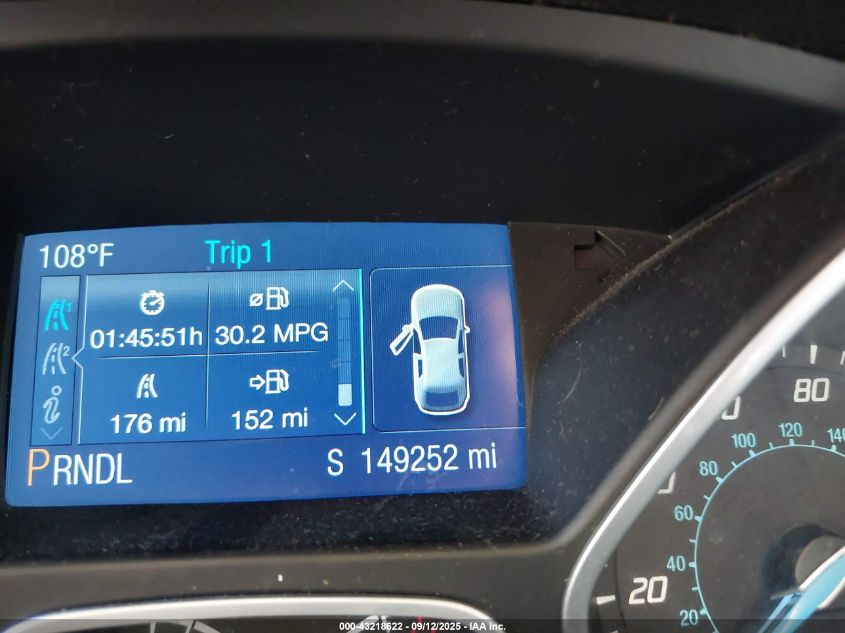 2014 Ford Focus Se VIN: 1FADP3F2XEL165962 Lot: 43218622