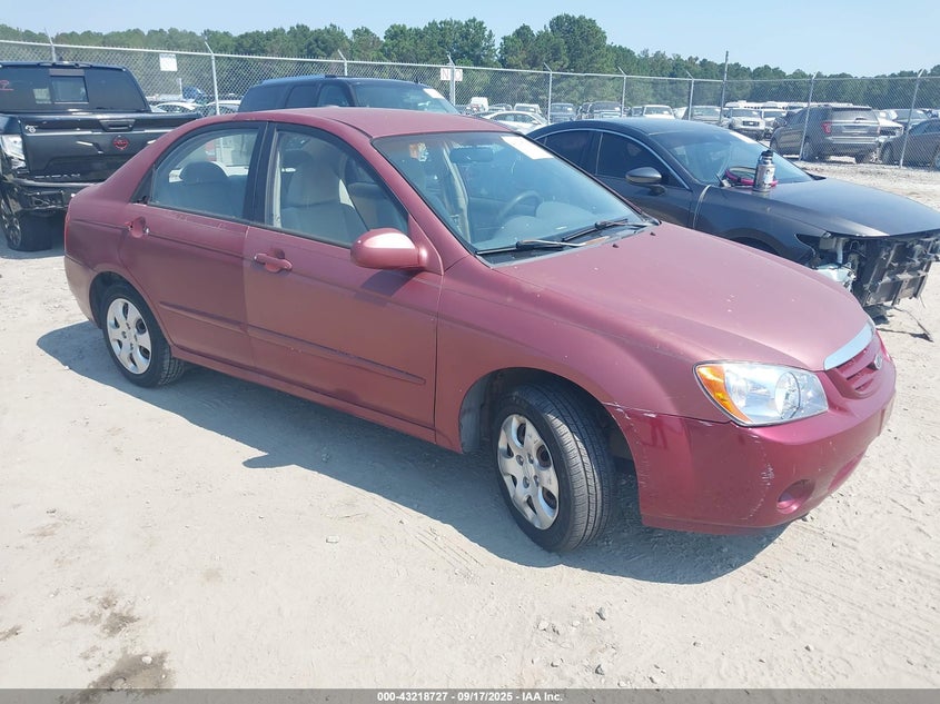 2006 Kia Spectra Ex/Lx/Sx red sedan gasoline KNAFE121565364186 photo #1