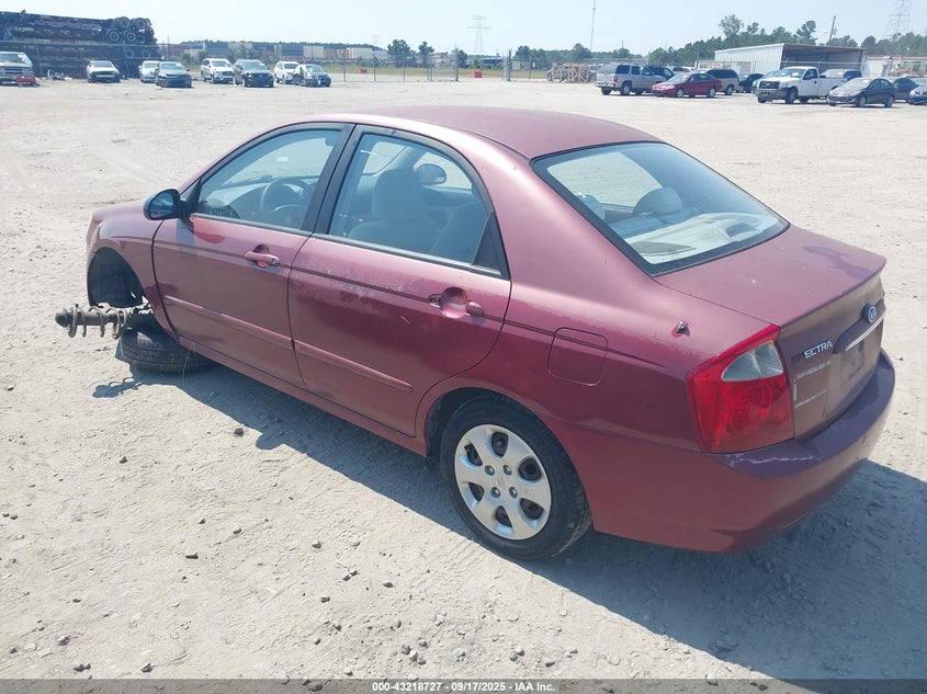 2006 Kia Spectra Ex/Lx/Sx red sedan gasoline KNAFE121565364186 photo #4