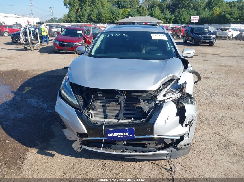 2019 Nissan Murano Sl VIN: 5N1AZ2MS0KN163234 Lot: 43218751