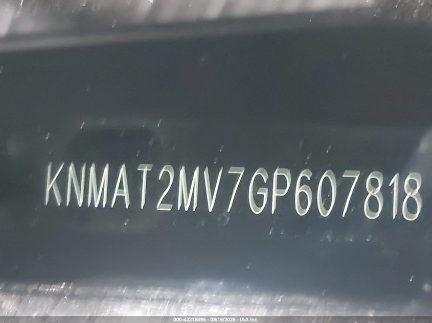 2016 NISSAN ROGUE S/SL/SV - KNMAT2MV7GP607818