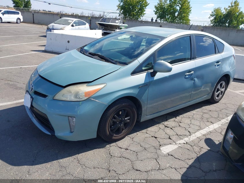 2014 Toyota Prius green hatchback hybrid JTDKN3DU8E1753835 photo #3
