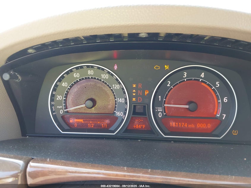 2008 BMW 750Li VIN: WBAHN83588DT86713 Lot: 43219084