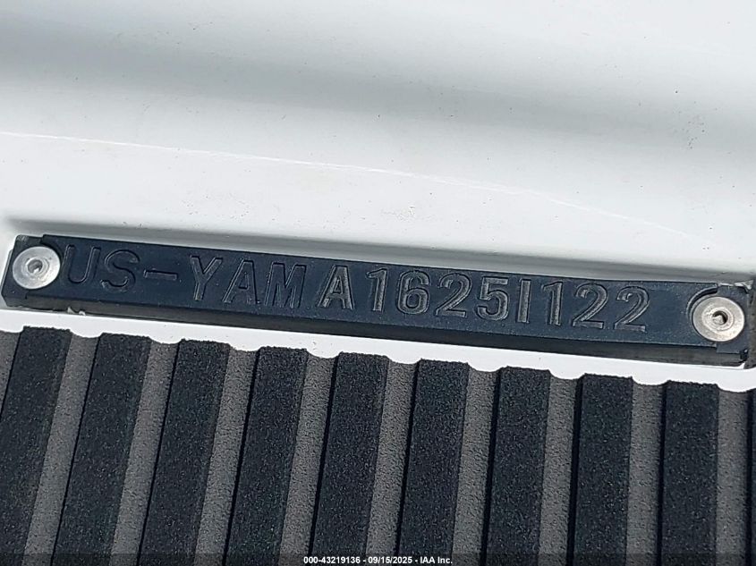 2022 Yamaha Cruiser VIN: YAMA1625I122 Lot: 43219136
