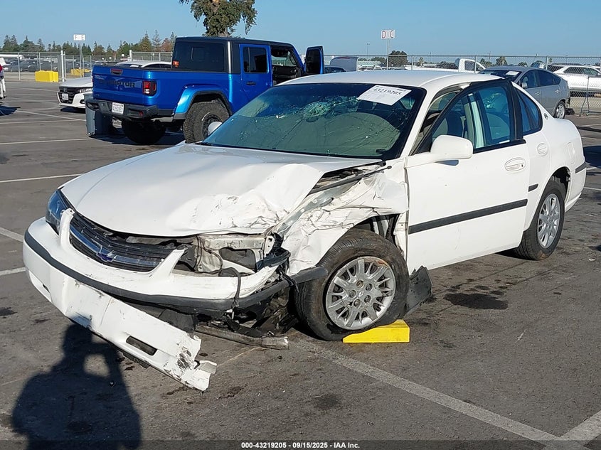 2003 Chevrolet Impala white sedan gasoline 2G1WF52E539101715 photo #3