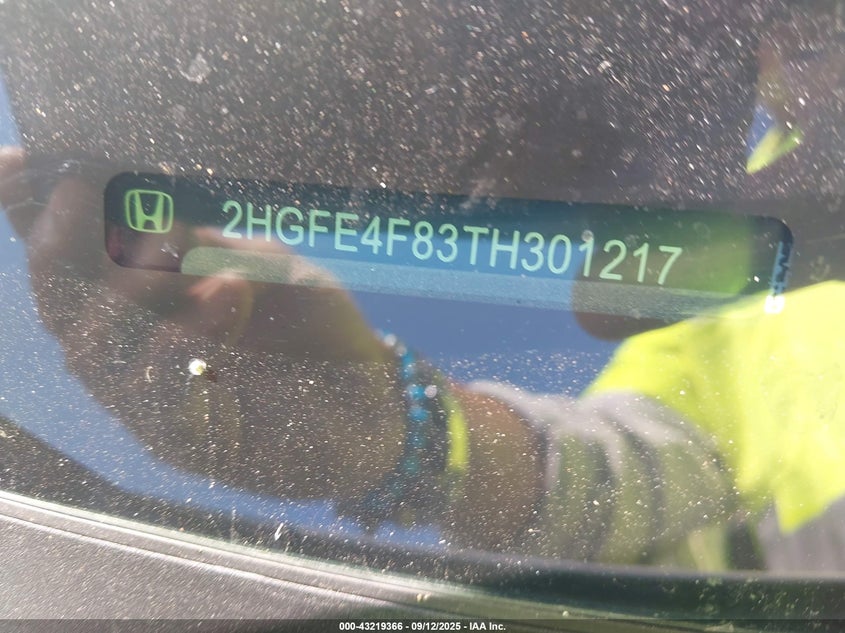 2026 HONDA CIVIC HYBRID SPORT/SPORT TOURING - 2HGFE4F83TH301217