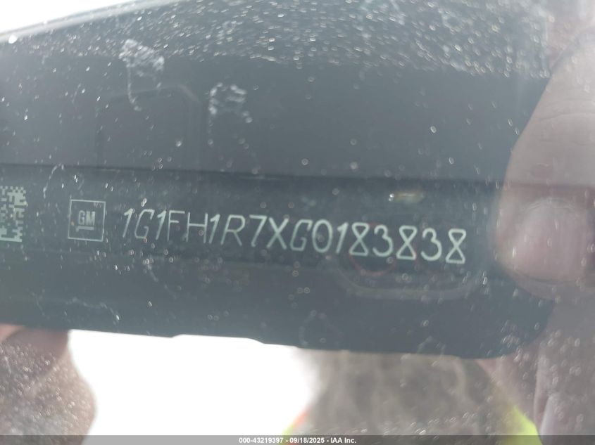 2016 Chevrolet Camaro 2Ss VIN: 1G1FH1R7XG0183838 Lot: 43219397