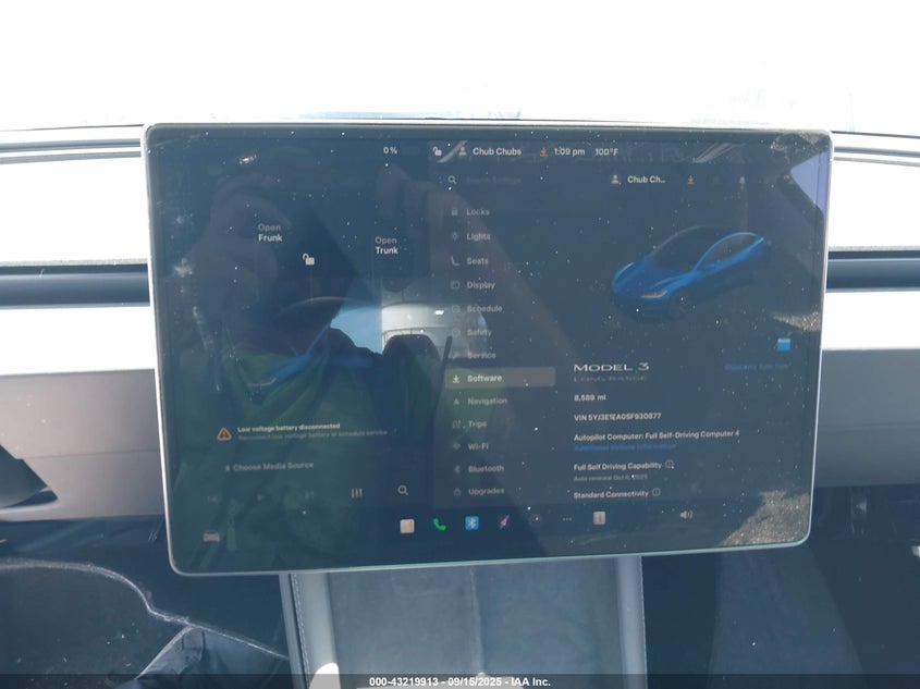 2025 Tesla Model 3 Long Range Rear-Wheel Drive VIN: 5YJ3E1EA0SF930877 Lot: 43219913