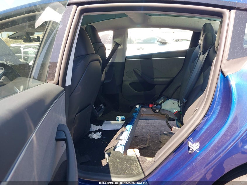 2025 Tesla Model 3 Long Range Rear-Wheel Drive VIN: 5YJ3E1EA0SF930877 Lot: 43219913