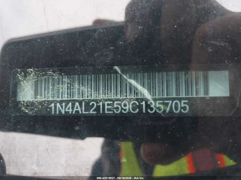 2009 Nissan Altima 2.5 S VIN: 1N4AL21E59C135705 Lot: 43219927