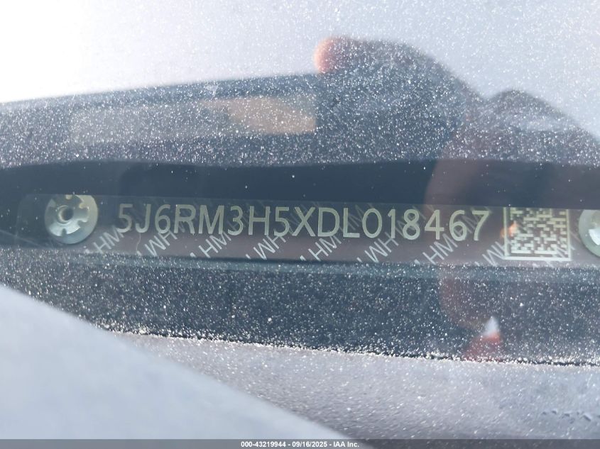 2013 Honda Cr-V Ex VIN: 5J6RM3H5XDL018467 Lot: 43219944