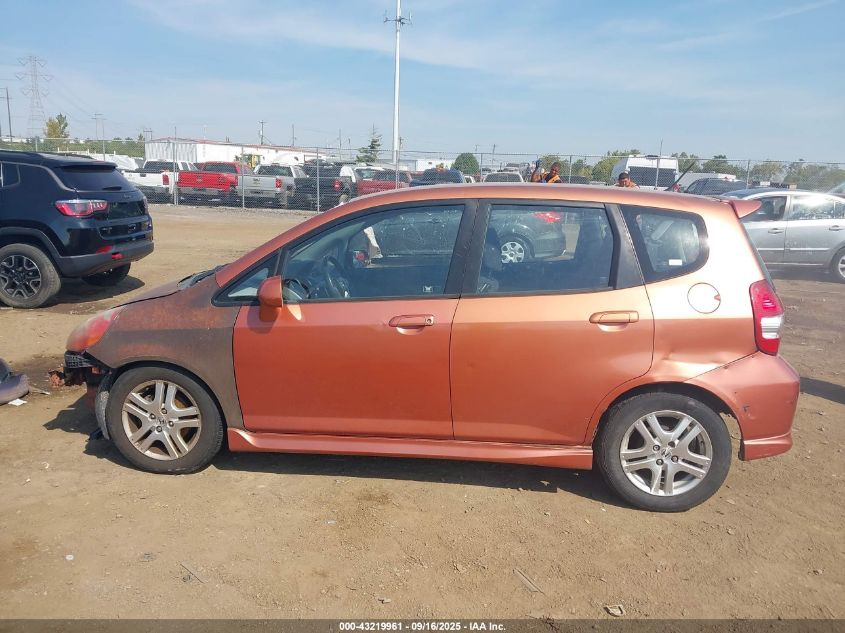 2007 Honda Fit Sport VIN: JHMGD38687S059713 Lot: 43219961
